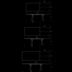 Viadurini Living Ausziehbare Esstische-Ausziehbarer Esstisch bis 298 cm aus Melamin Made in Italy - Fedemo
