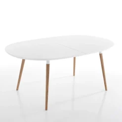 Viadurini Living Esstisch Oval|Ausziehbare Esstische-Ausziehbarer Esstisch bis 270 cm in Mdf und Massivholz - Maurizio