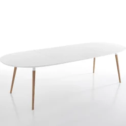 Viadurini Living Esstisch Oval|Ausziehbare Esstische-Ausziehbarer Esstisch bis 270 cm in Mdf und Massivholz - Maurizio