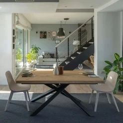 Viadurini Living Ausziehbare Esstische-Ausziehbarer Esstisch bis 240 cm aus Eichenholz Made in Italy - Persico