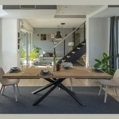 Viadurini Living Ausziehbare Esstische-Ausziehbarer Esstisch bis 240 cm aus Eichenholz Made in Italy - Persico