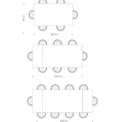 Viadurini Living Ausziehbare Esstische-Ausziehbarer Esstisch bis 240 cm aus Eichenholz Made in Italy - Persico