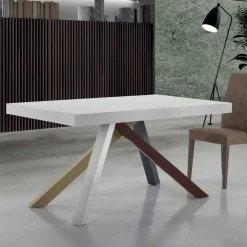 Viadurini Living Ausziehbare Esstische-Ausziehbarer Esstisch bis 450 cm aus Laminat, hergestellt in Italien – Salentino