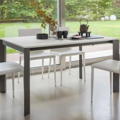 Viadurini Living Ausziehbare Esstische-Ausziehbarer Esstisch bis 180 cm aus Keramik Made in Italy - Pitagora