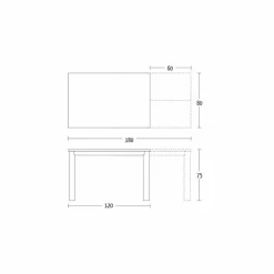 Viadurini Living Ausziehbare Esstische-Ausziehbarer Esstisch bis 180 cm aus Keramik Made in Italy - Pitagora