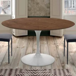 Viadurini Living Runde Tische|Ausziehbare Esstische-Ausziehbarer Esstisch bis 170 cm aus Holz, hergestellt in Italien – Dollars