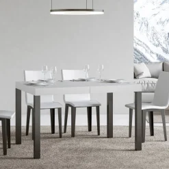 Viadurini Living Ausziehbare Esstische-Ausziehbarer Esstisch bis 440 cm aus Holz und Eisen, hergestellt in Italien – Foxy