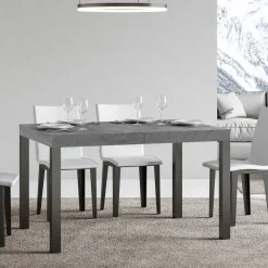 Viadurini Living Ausziehbare Esstische-Ausziehbarer Esstisch bis 440 cm aus Holz und Eisen, hergestellt in Italien – Foxy