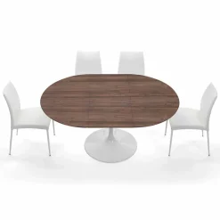 Viadurini Living Runde Tische|Ausziehbare Esstische-Ausziehbarer Esstisch bis 170 cm aus Laminat, hergestellt in Italien – Dollars