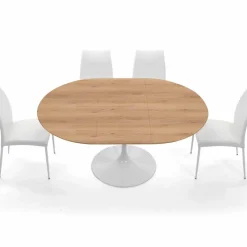 Viadurini Living Runde Tische|Ausziehbare Esstische-Ausziehbarer Esstisch bis 170 cm aus Laminat, hergestellt in Italien – Dollars