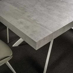 Viadurini Living Ausziehbare Esstische-Ausziehbarer Esstisch Bis zu 260 cm aus Melaminholz und Metall - Lukas