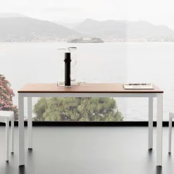 Viadurini Living Ausziehbare Esstische-Ausziehbarer Esstisch Bis zu 230 cm aus Melamin Made in Italy - Platin