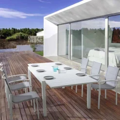 Viadurini in the Garden Gartentische Aus Aluminium|Ausziehbare Gartentische-Ausziehbarer Esstisch im Freien Bis zu 270 cm aus Aluminium - Veria