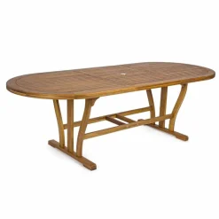 Viadurini in the Garden Gartentische Aus Teakholz-Ausziehbarer Esstisch im Freien Bis zu 240 cm in Holz - Kaley