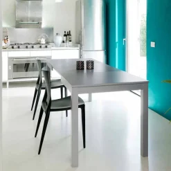 Viadurini Living Ausziehbare Esstische-Ausziehbarer Esstisch mit Buchenholzgestell, L 130 / 210x P80 cm Denisio