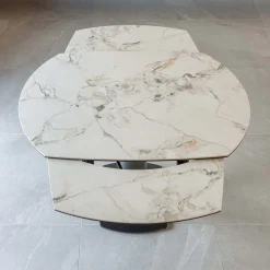 Viadurini Living Ausziehbare Esstische-Ausziehbarer Esstisch mit Keramik- und Metallgestell – Indira