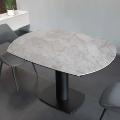 Viadurini Living Ausziehbare Esstische-Ausziehbarer Esstisch mit Keramik- und Metallgestell – Indira