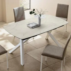 Viadurini Living Ausziehbare Esstische-Ausziehbarer Fasstisch auf 240 oder 280 cm aus geschichtetem HPL - Dialogo