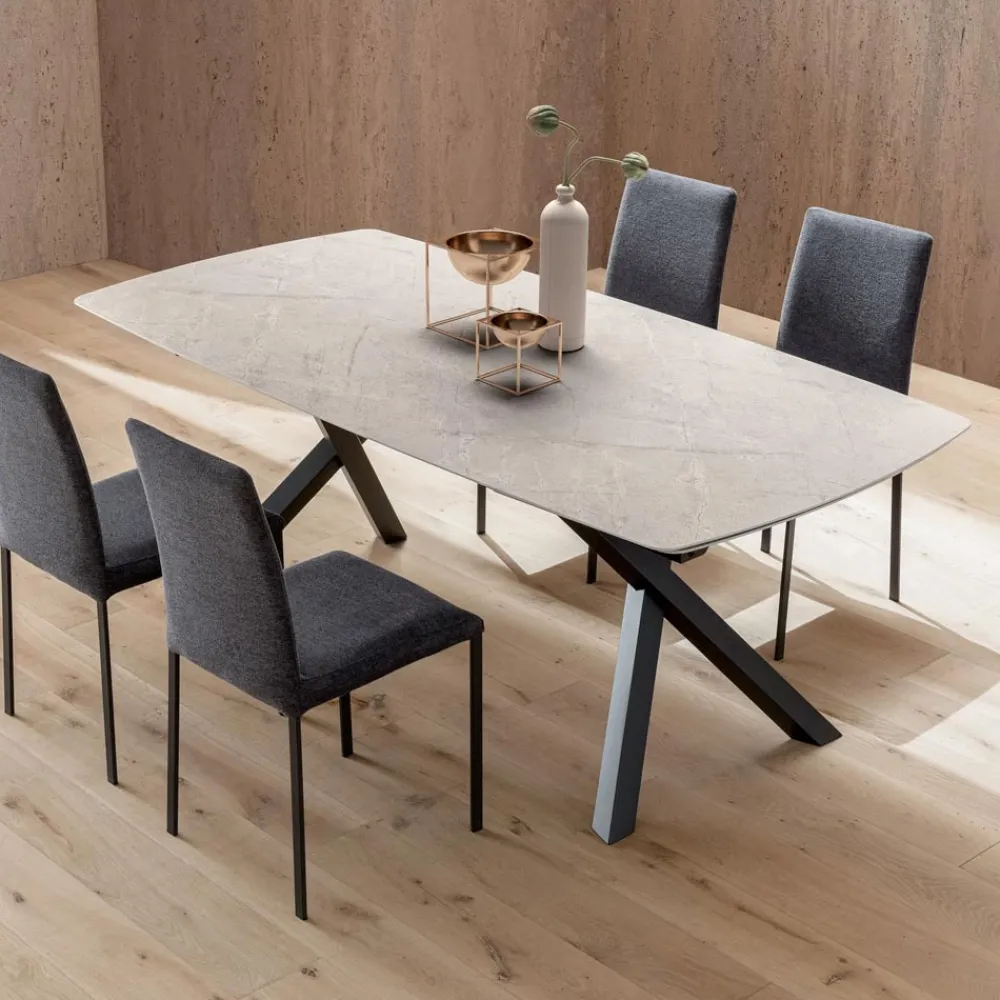 Viadurini Living Ausziehbare Esstische-Ausziehbarer Fasstisch auf 240 oder 280 cm aus geschichtetem HPL - Dialogo