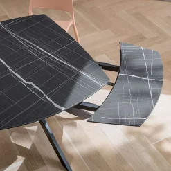 Viadurini Living Ausziehbare Esstische-Ausziehbarer Fasstisch aus geschichtetem HPL mit verschiedenen Oberflächen - Incontro