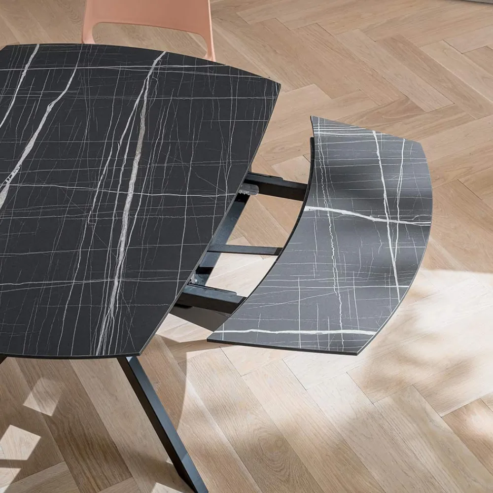 Viadurini Living Ausziehbare Esstische-Ausziehbarer Fasstisch aus geschichtetem HPL mit verschiedenen Oberflächen - Incontro