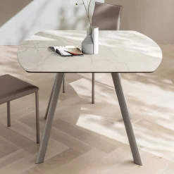 Viadurini Living Ausziehbare Esstische-Ausziehbarer Fasstisch bis 170 cm aus geschichtetem HPL - Convivio