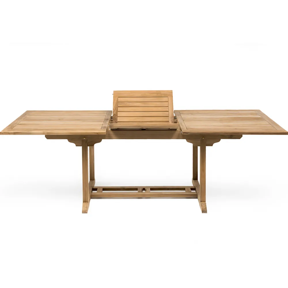 Viadurini in the Garden Gartentische Aus Teakholz-Ausziehbarer Gartentisch aus Teakholz in verschiedenen Größen - Yggdrasil