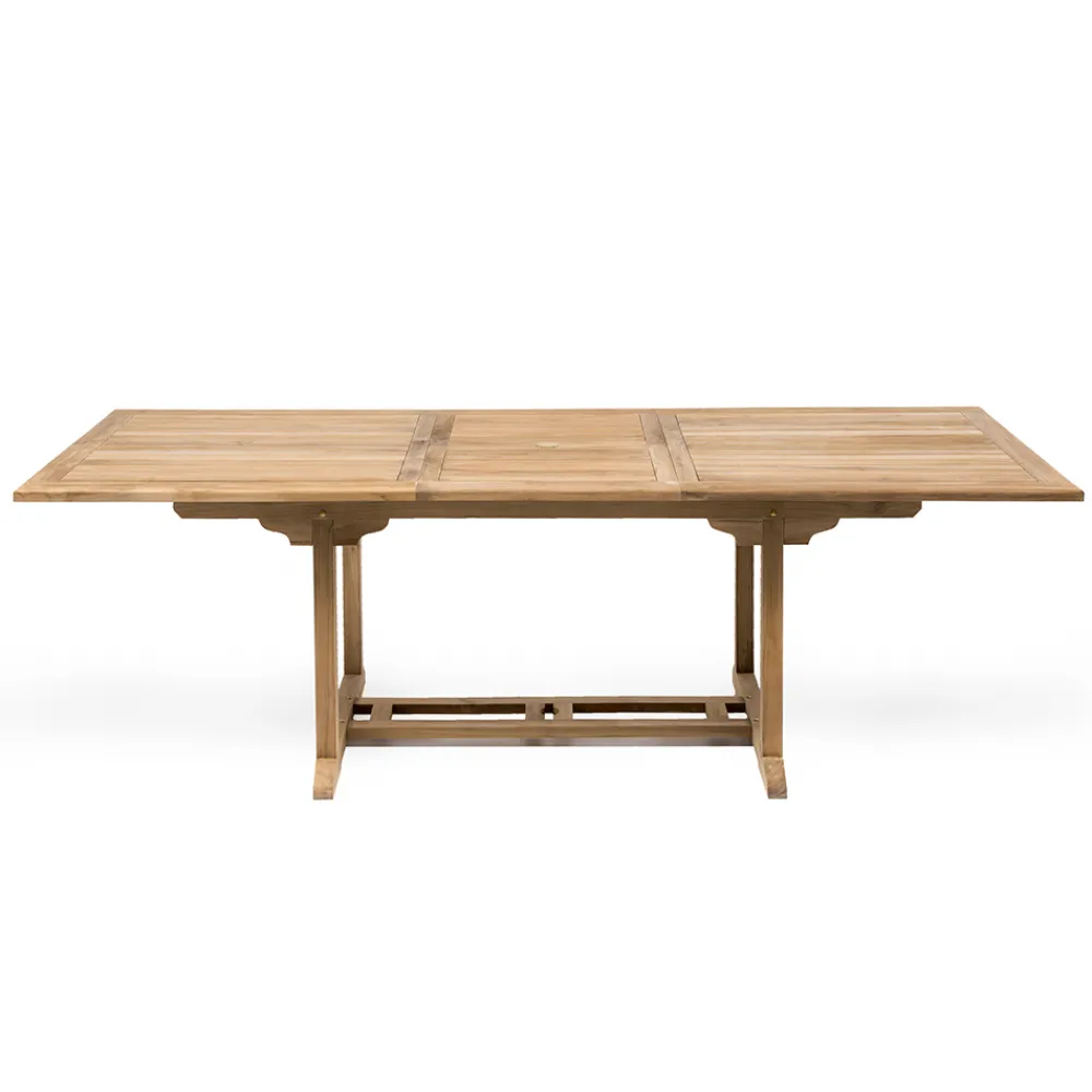 Viadurini in the Garden Gartentische Aus Teakholz-Ausziehbarer Gartentisch aus Teakholz in verschiedenen Größen - Yggdrasil