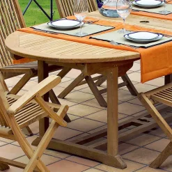 Viadurini in the Garden Gartentische Aus Teakholz-Ausziehbarer Gartentisch aus Teakholz in verschiedenen Größen - Yggdrasil