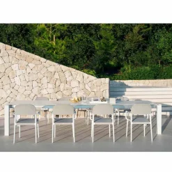 Varaschin Ausziehbare Gartentische-Ausziehbarer Gartentisch aus lackiertem Aluminium Dolmen