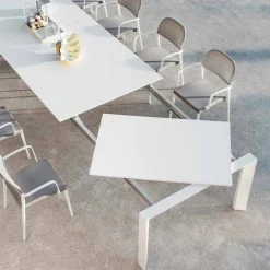 Varaschin Ausziehbare Gartentische-Ausziehbarer Gartentisch aus lackiertem Aluminium Dolmen