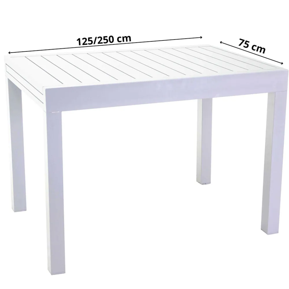 Viadurini in the Garden Gartentische Aus Aluminium|Ausziehbare Gartentische-Ausziehbarer Gartentisch komplett aus Aluminium - Sheet