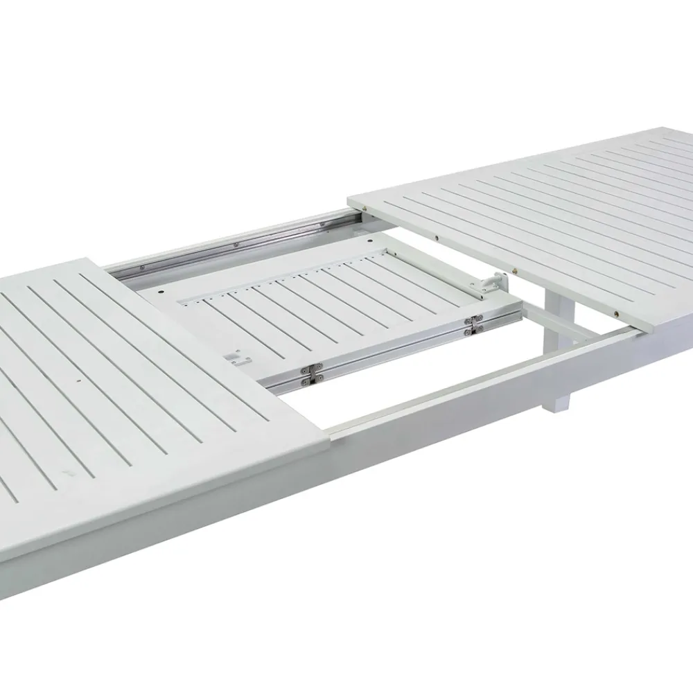 Viadurini in the Garden Gartentische Aus Aluminium|Ausziehbare Gartentische-Ausziehbarer Gartentisch aus Aluminium mit gelatteter Platte - Passport