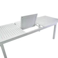 Viadurini in the Garden Gartentische Aus Aluminium|Ausziehbare Gartentische-Ausziehbarer Gartentisch aus Aluminium mit gelatteter Platte - Passport