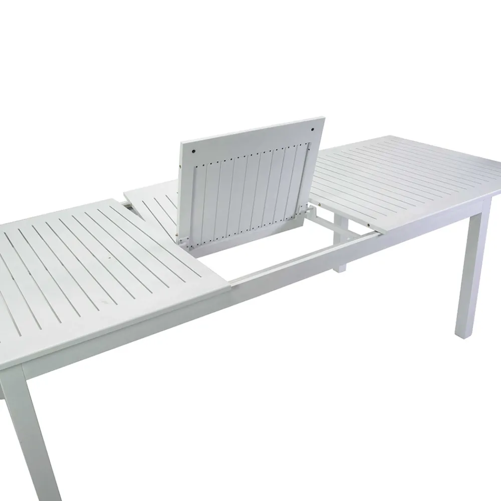 Viadurini in the Garden Gartentische Aus Aluminium|Ausziehbare Gartentische-Ausziehbarer Gartentisch aus Aluminium mit gelatteter Platte - Passport