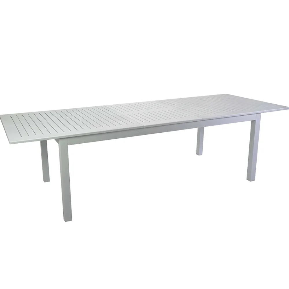 Viadurini in the Garden Gartentische Aus Aluminium|Ausziehbare Gartentische-Ausziehbarer Gartentisch aus Aluminium mit gelatteter Platte - Passport