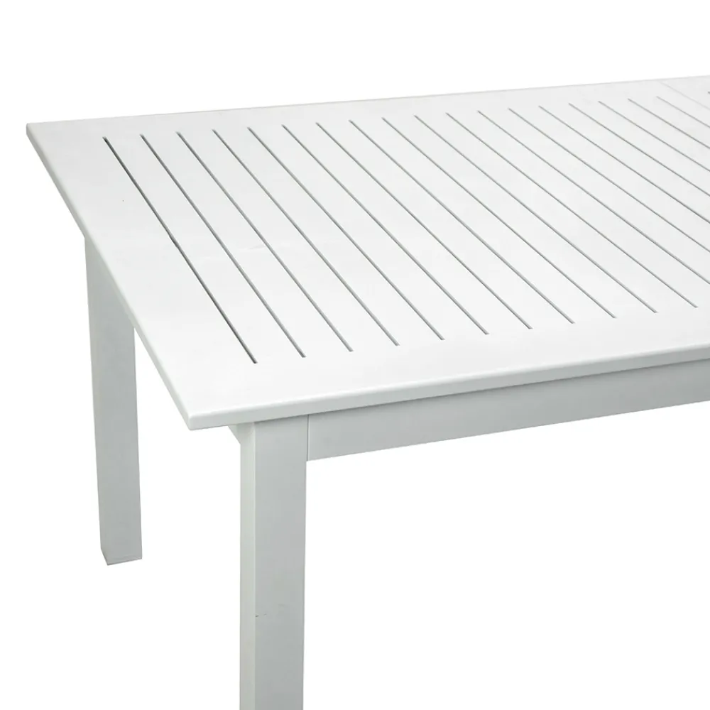 Viadurini in the Garden Gartentische Aus Aluminium|Ausziehbare Gartentische-Ausziehbarer Gartentisch aus Aluminium mit gelatteter Platte - Passport