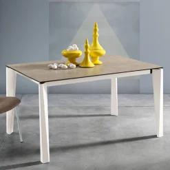 Viadurini Living Ausziehbare Esstische-Ausziehbarer Glaskeramiktisch Fokos Terra Finish Made in Italy - Ariel