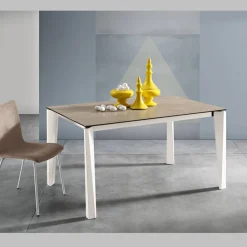 Viadurini Living Ausziehbare Esstische-Ausziehbarer Glaskeramiktisch Fokos Terra Finish Made in Italy - Ariel