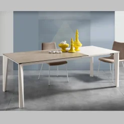 Viadurini Living Ausziehbare Esstische-Ausziehbarer Glaskeramiktisch Fokos Terra Finish Made in Italy - Ariel