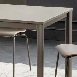 Viadurini Living Ausziehbare Esstische-Ausziehbarer Küchentisch Bis zu 240 cm in Fenix Made in Italy - Maltesisch