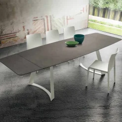 Viadurini Living Ausziehbare Esstische-Ausziehbarer Küchentisch Bis zu 280 cm Marmoroptik Made in Italy - Pinocchio