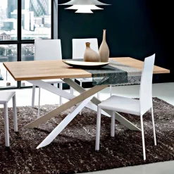 Viadurini Living Ausziehbare Esstische-Ausziehbarer Küchentisch Bis zu 280 cm aus Holz Made in Italy - Carlino