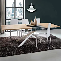 Viadurini Living Ausziehbare Esstische-Ausziehbarer Küchentisch Bis zu 280 cm aus Holz Made in Italy - Carlino