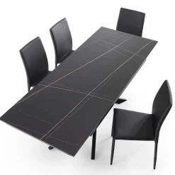 Viadurini Living Ausziehbare Esstische-Ausziehbarer Keramiktisch auf 200 cm mit 4 Stühlen – Aisha