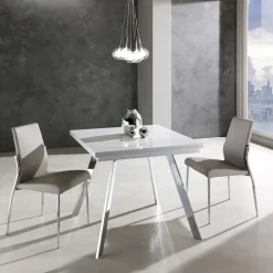 Viadurini Living Ausziehbare Esstische-Ausziehbarer klappbarer Esstisch aus MDF und Metall – Arsen