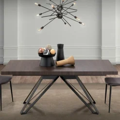 Viadurini Living Ausziehbare Esstische-Ausziehbarer Klapptisch aus Metall und Melamin Made in Italy - Meluso