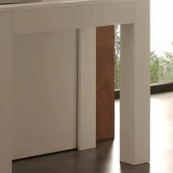 Viadurini Living Ausziehbarer Konsolentisch-Ausziehbarer Konsolentisch weiß offenporig Bosa
