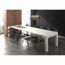 Viadurini Living Ausziehbarer Konsolentisch-Ausziehbarer Konsolentisch weiß offenporig Bosa