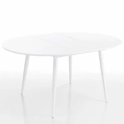 Viadurini Living Runde Tische-ausziehbarer runder Esstisch aus Mdf weiss - Ismaele